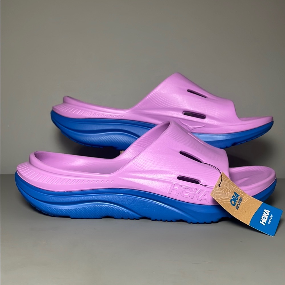 Hoka Purple and Blue Recovery Slides - Picture 4 of 7